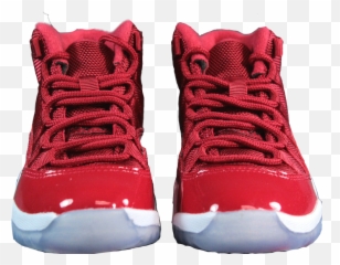 Pair Of Red Jordans Front View - Shoes Front View Png Emoji,Emoji Jordans