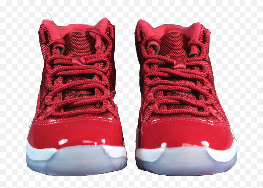 Pair Of Red Jordans Front View - Shoes Front View Png Emoji,Emoji Jordans