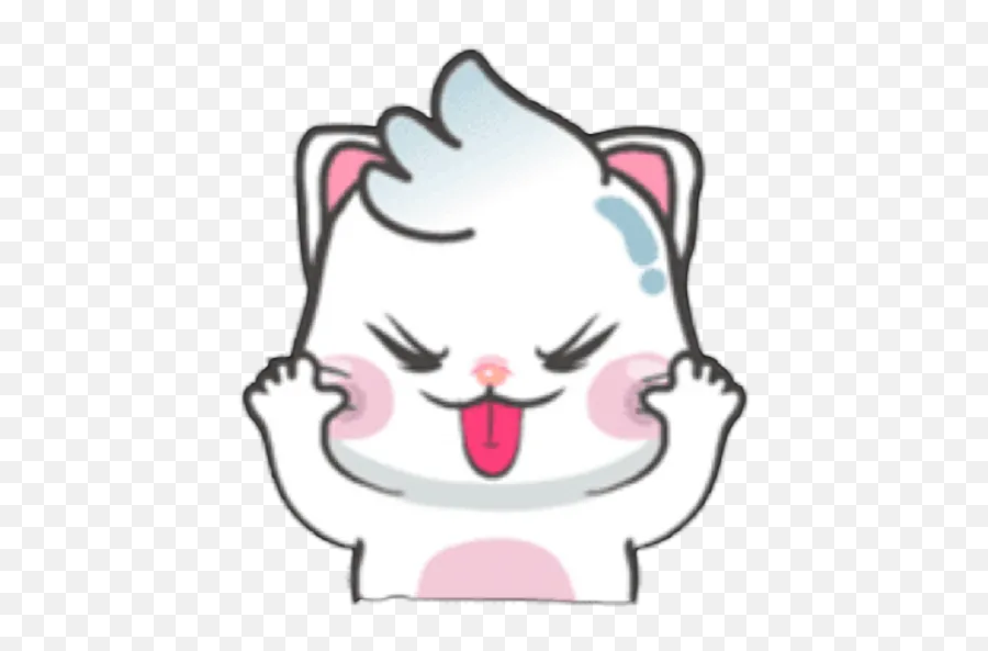 Snowy Cat Stickers For Whatsapp - Cartoon Emoji,Cat Heart Emoji Meme