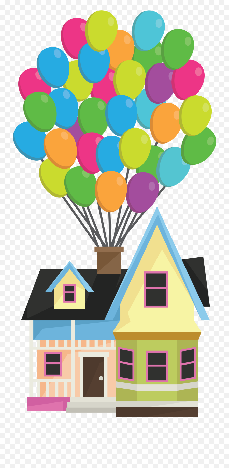 Transparent Up House Clipart - Up House Clipart Png Emoji,House And Balloons Emoji