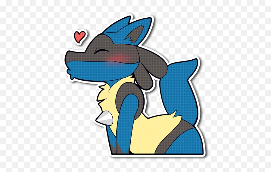 Lucariostickers Stickers For Telegram - Lucario X Zeraora Kiss Emoji,Donkey Emoji Facebook