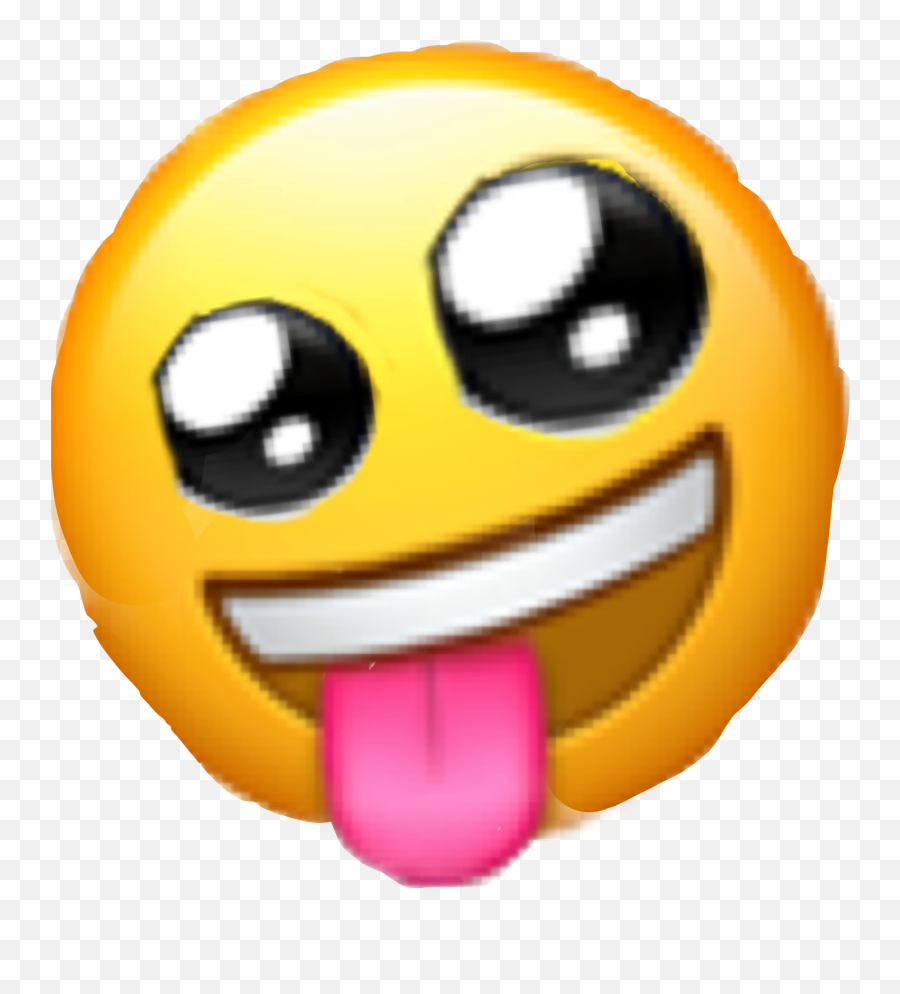 Emoji Happyface Sadface Crazy Freetoedit - Stiker Emoji Picsart,Crazy Tongue Emoji