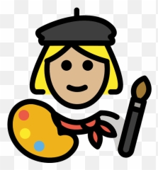 Woman Artist Emoji Clipart - Artiste