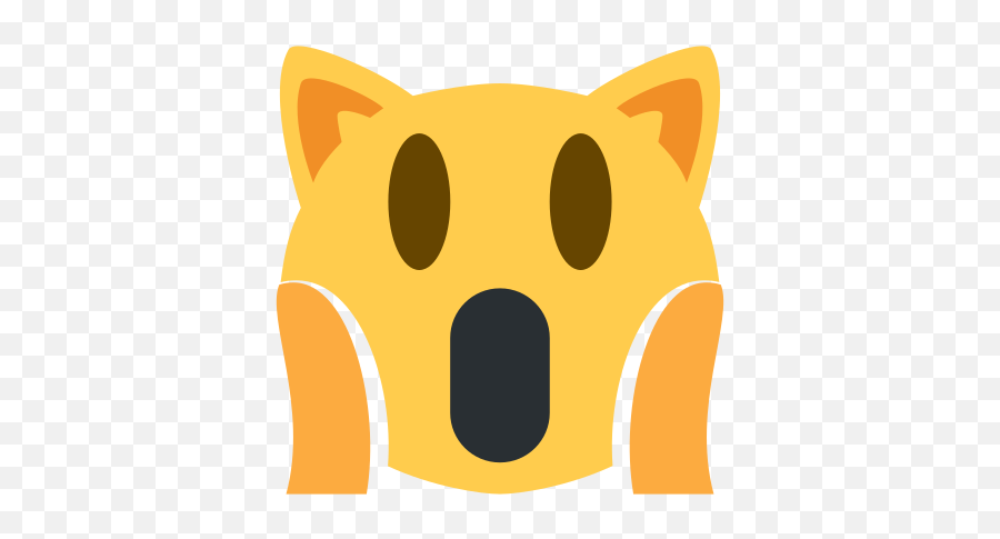 Scream - Cartoon Emoji,Cat Smiley Emoji