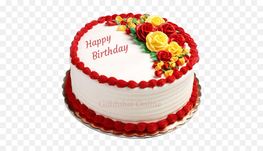 Birthday Cake Delivery Sharjah Birthday Gifts Sharjah - Simple Red Rose Cake Design Emoji,Emoji Cake Ideas