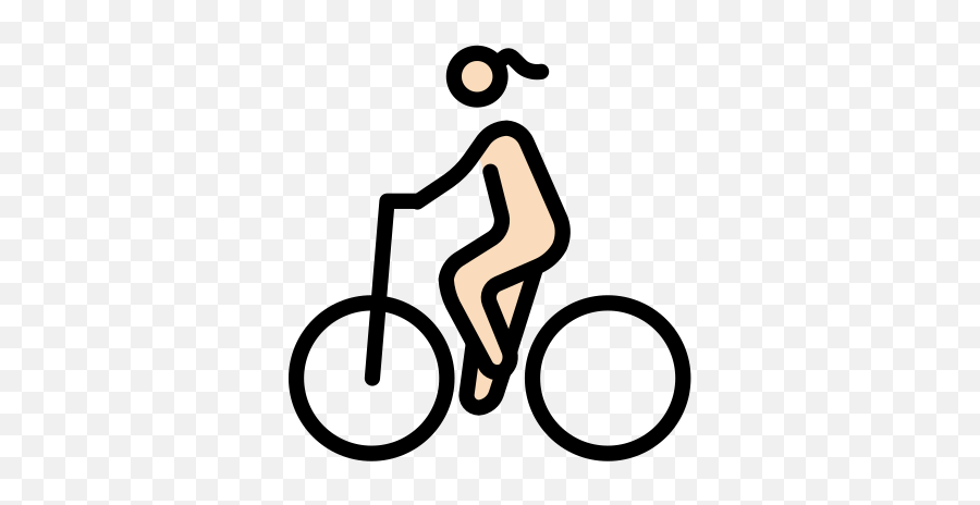 U200d Woman Biking Light Skin Tone Emoji - Dibujar Una Bicicleta Con Una Persona,Ghost Rider Emoji