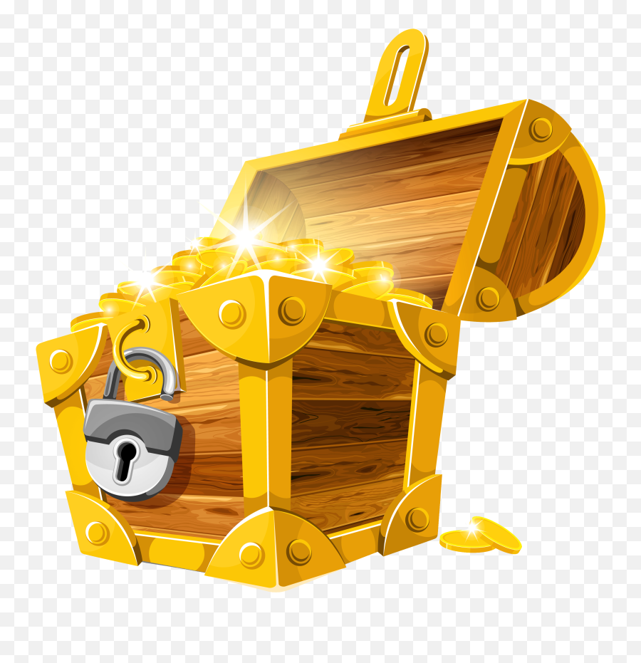 Gold Coins Treasure Chest Clipart Picture - Gold Treasure Chest Png Emoji,Treasure Chest Emoji