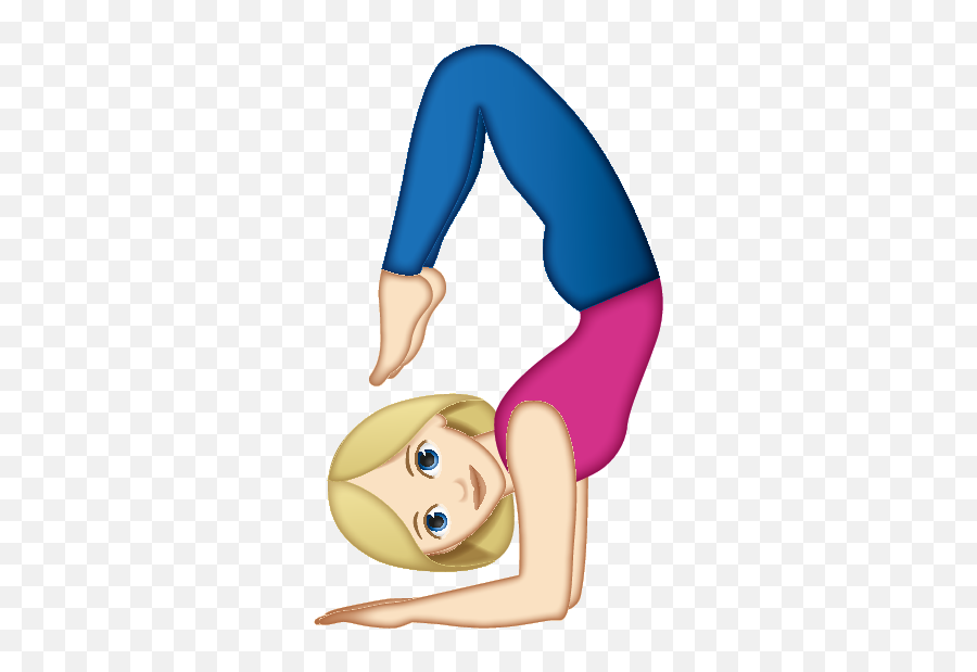 Emoji - Stretching,Blonde Emoji