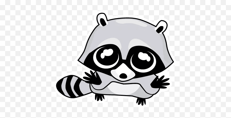 Stickers Set For Telegram - Raccoon Stickers Emoji,Raccoon Emoji
