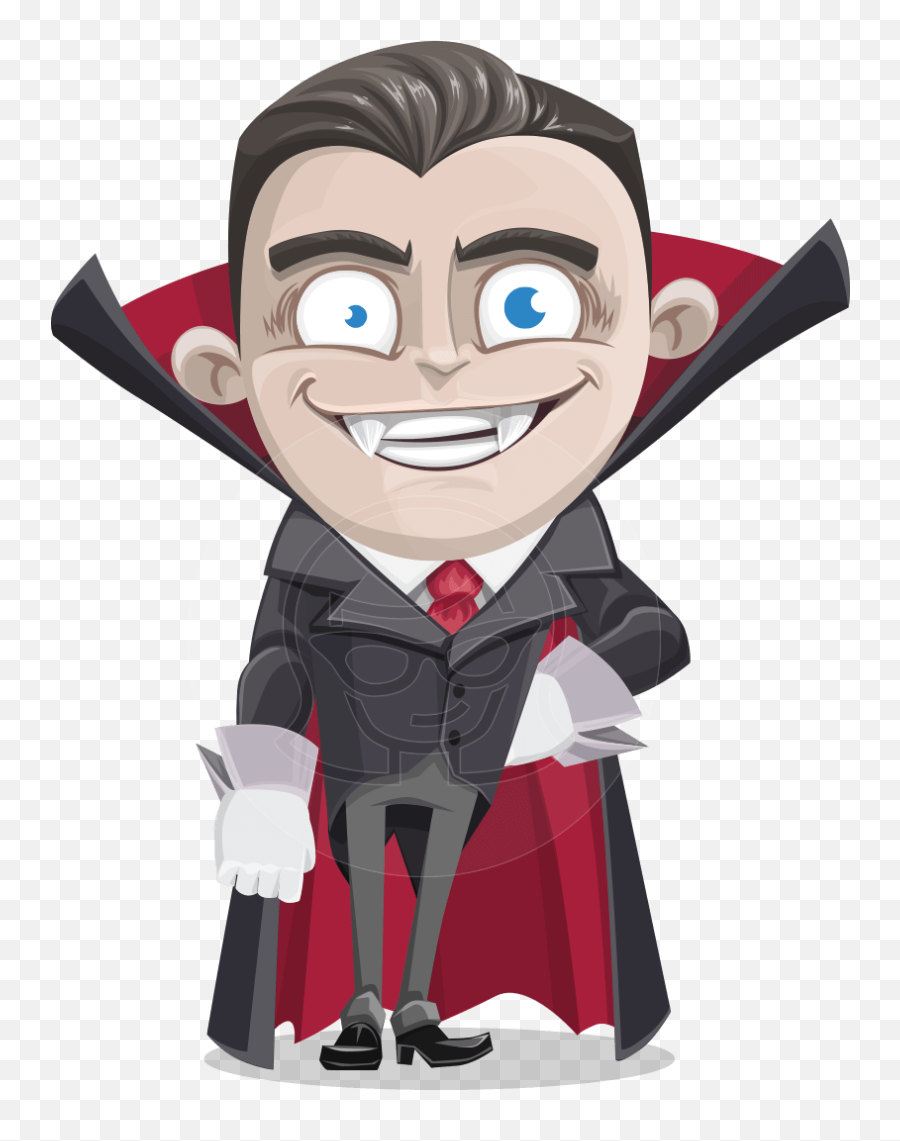A Vampire Kid Cartoon Character - Slicked Back Hair Cartoon Emoji,Dracula Emoji