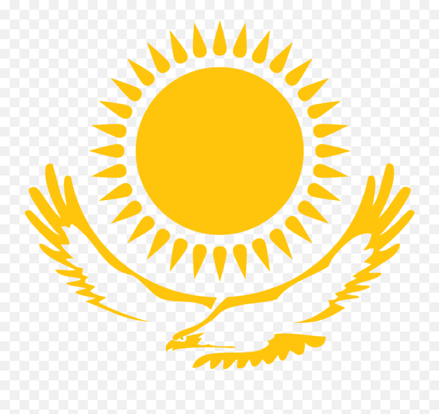 Eagle And Sun From The Kazakh Flag - Kazakh Flag Emoji,Bk Emoji