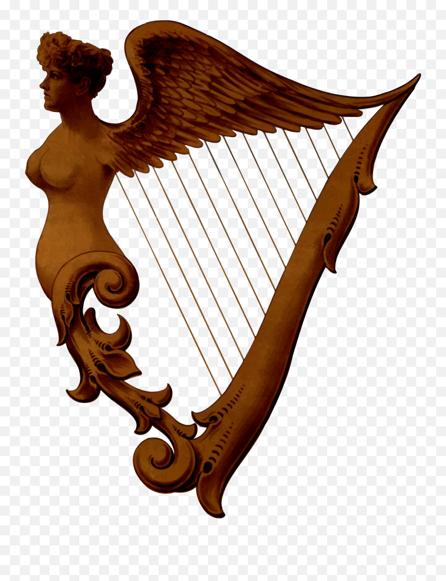 Harp Clipart Full Size Harp Full Size - Harp Instrument Emoji,Harp Emoji