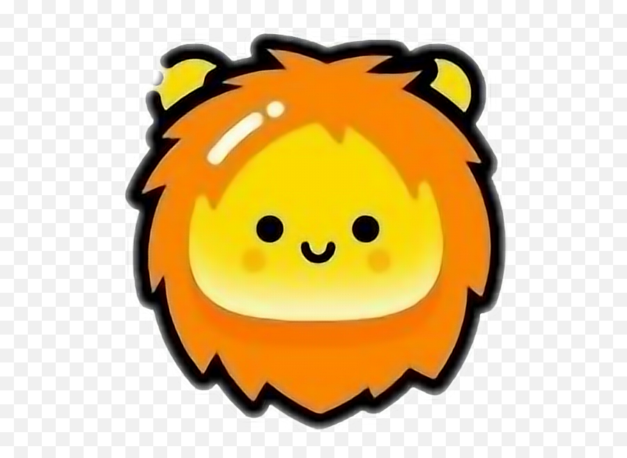 Freetoedit Cute Kawaii Lion - Cartoon Kawaii Cute Kawaii Lion Emoji,Lion Emoticon
