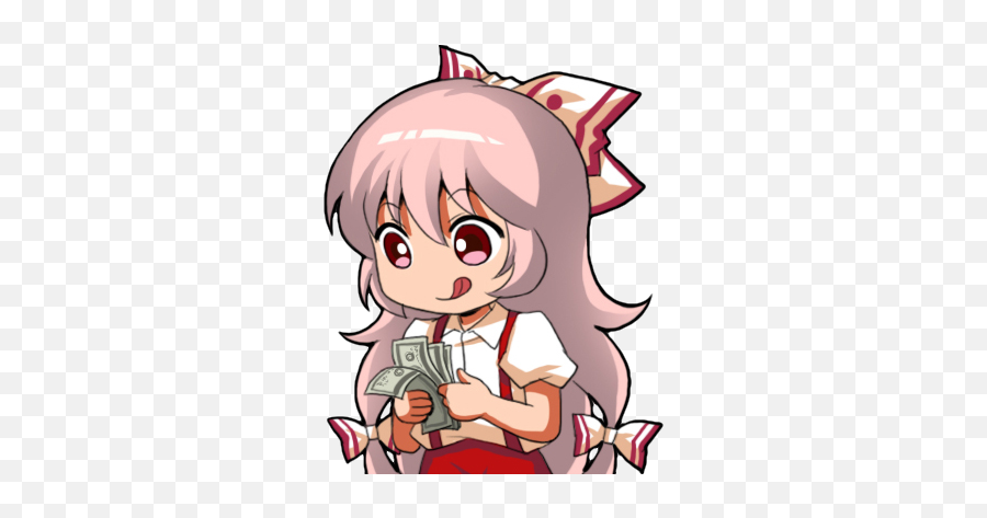 Discord Anime Emoji Transparent Png Clipart Free Download - Anime Girl With Money,Cute Discord Emojis