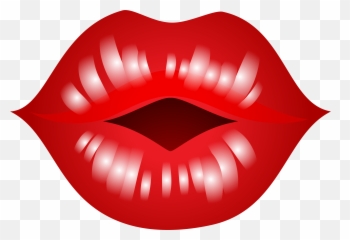 3896 Kiss Free Clipart - Lips Transparent Emoji