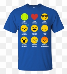 I Love Softball Emoji Emoticon Team