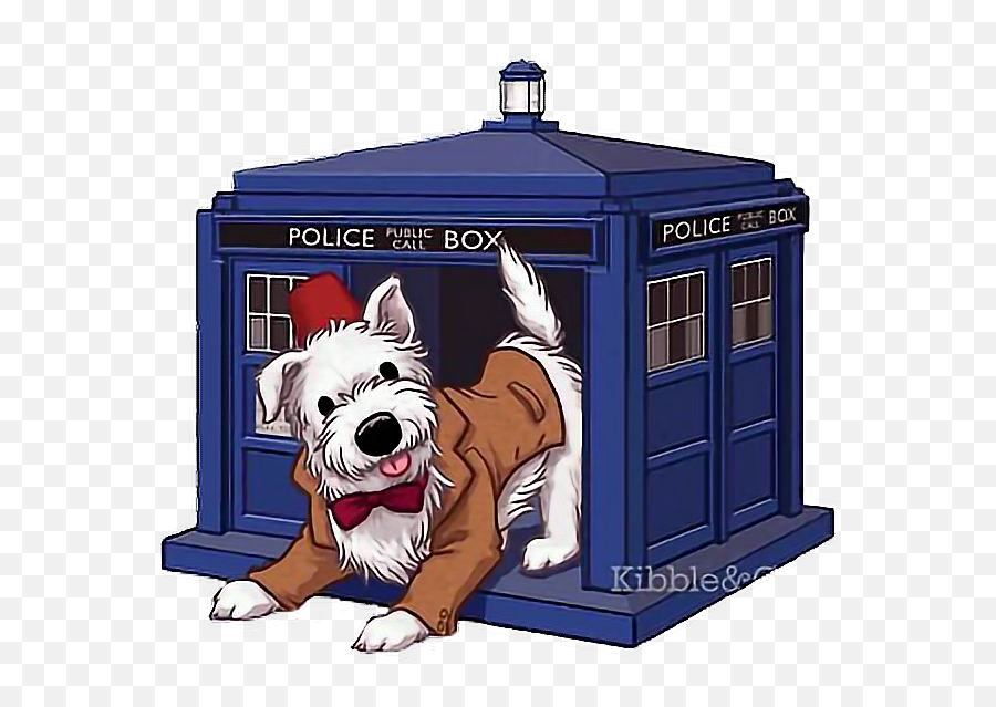Policebox Police Dog Doghouse Cute - Doctor Who Dog Emoji,Doghouse Emoji