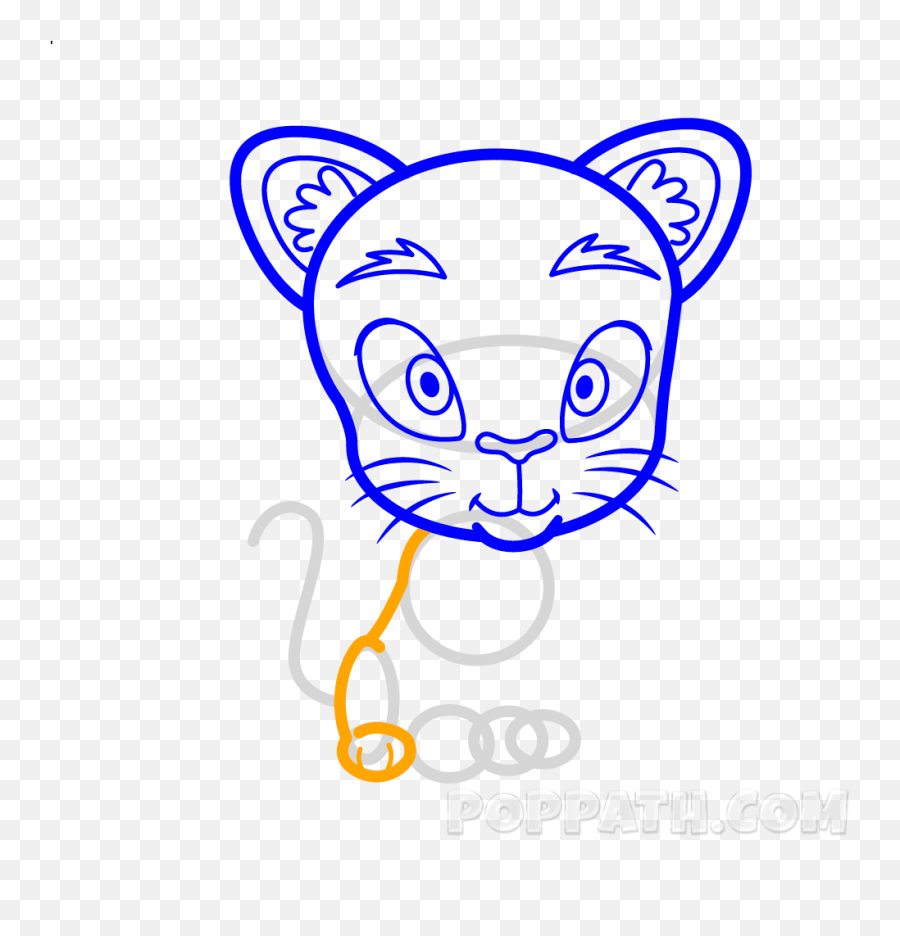 How To Draw A Tiger Cub - Domestic Cat Emoji,Turtle Skull Emoji Pop