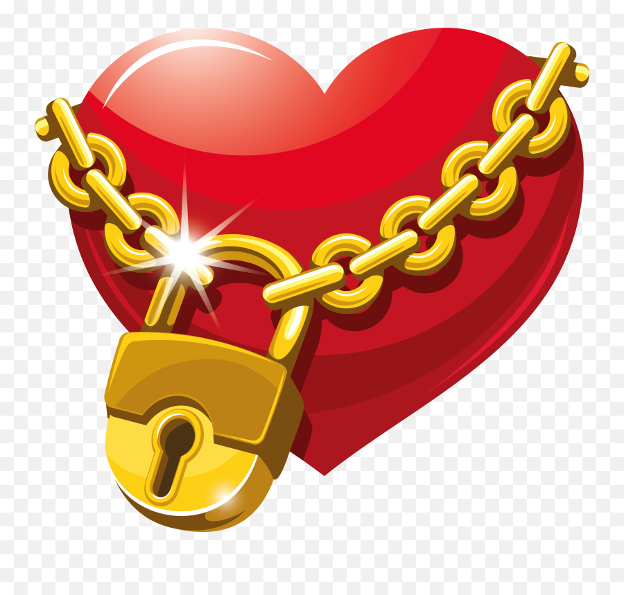 Heart Lock Clipart - Locked Heart Png Emoji,Lock Emoji