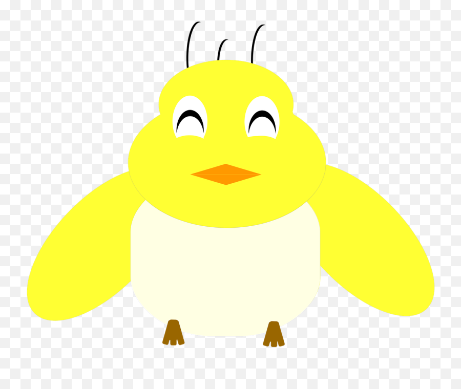 Happy Yellow Bird Animal Cute - Penguin Emoji,Happy Birthday Emoticon