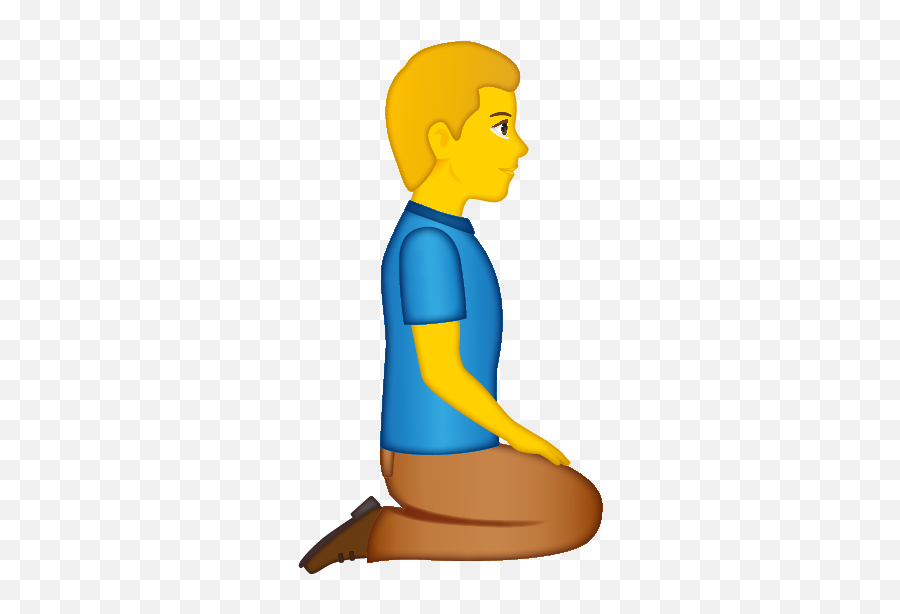 Emoji U2013 The Official Brand Man Kneeling Fitz 0 - U Cartoon Person Kneeling,Slide Emoji