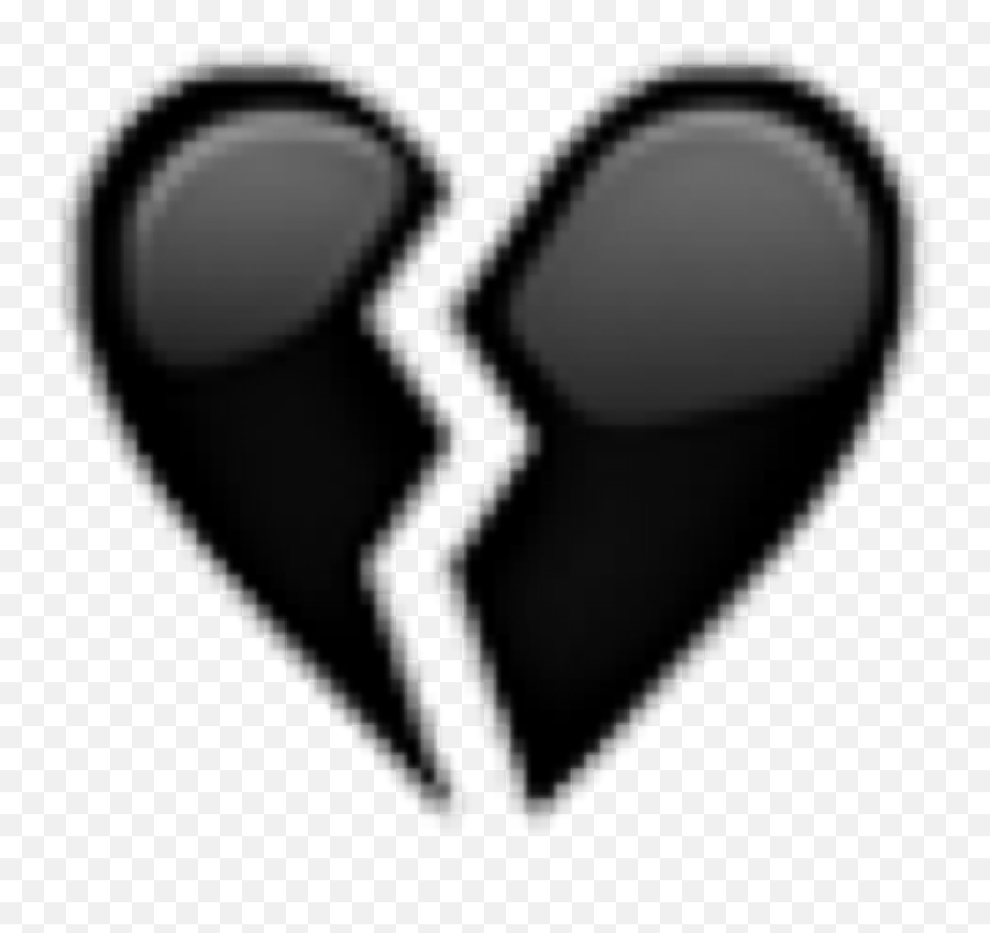 Emoji Emojisticker Heart Broken - Iphone Black Broken Heart Emoji,Emoji Suicide