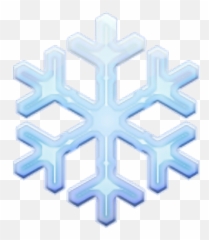 Iphone Emoji Christmas Winter Blue - Snowflake Ios Png