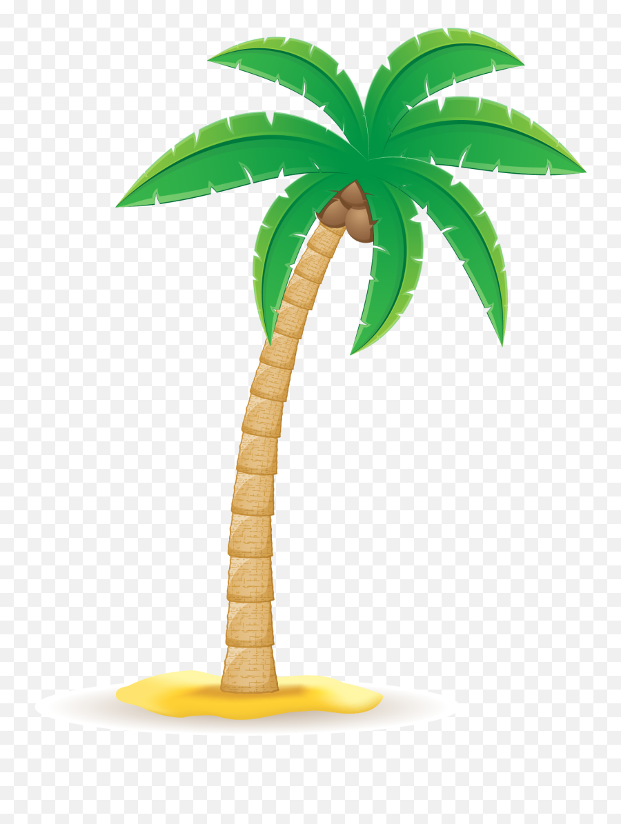 Clipart Leaves Coconut Tree Clipart - Transparent Background Coconut Tree Clipart Emoji,Palm Tree Emoticons