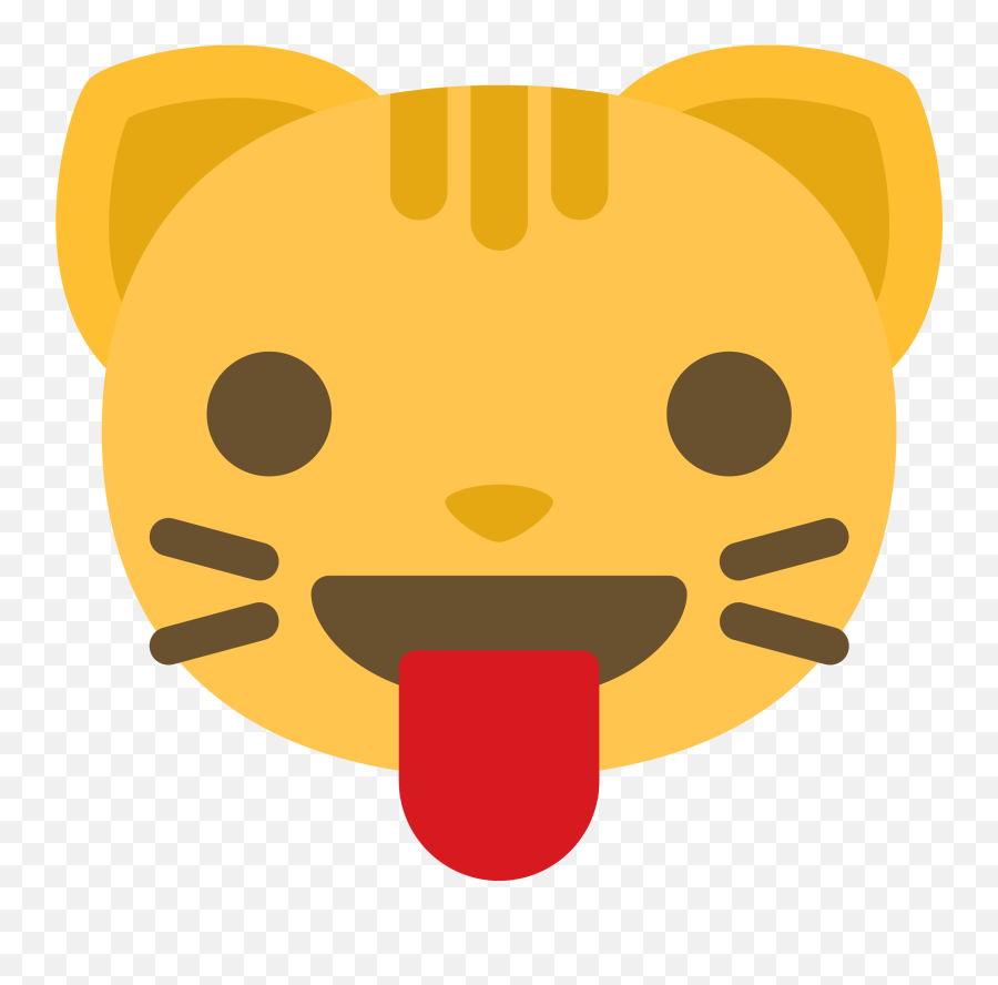 Free Emoji Cat Face Tongue Png With Transparent Background - Cat Sweating Emoji,Yawn Emoji