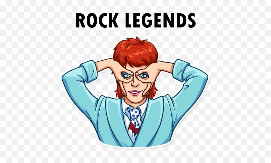 U200d Wastickerapps - Rock And Roll Legends 10 Apk Download Stickers De Rock And Roll Para Whatsapp Emoji,David Bowie Emoji