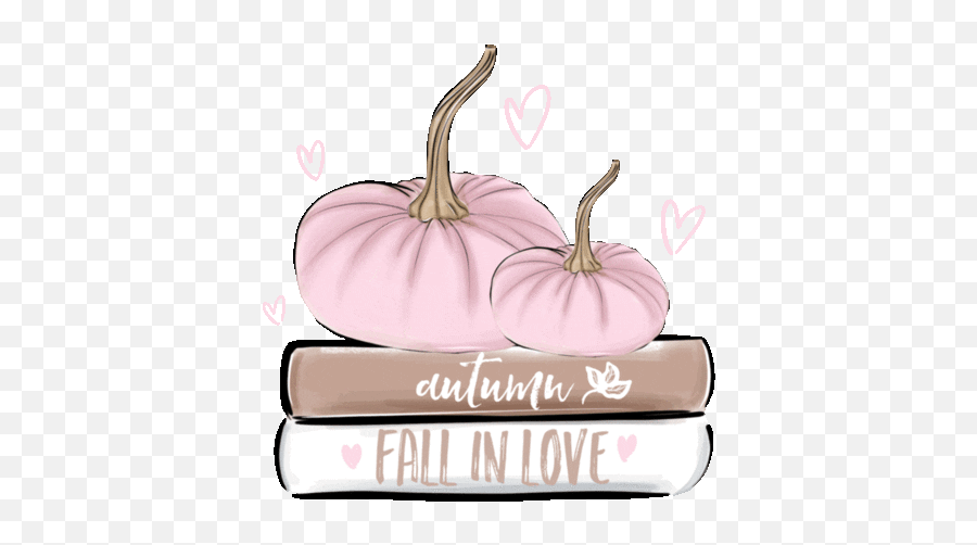 Fall In Love Hearts Sticker For Ios - Pink Pumpkin Giphy Emoji,Pumpkin Emoji Iphone