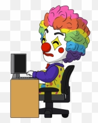 Clown Meme - On Computer Clipart Emoji