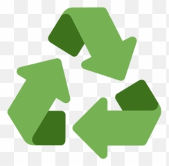 Black Universal Recycling Symbol Emoji For Facebook Email - Transparent Background Recycling Png,Universal Emojis