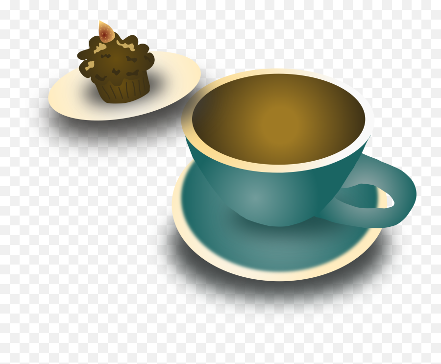 Coffee And Cupcake - Ciastko Na Talerzyku Bez Tla Emoji,Iced Coffee Emoji