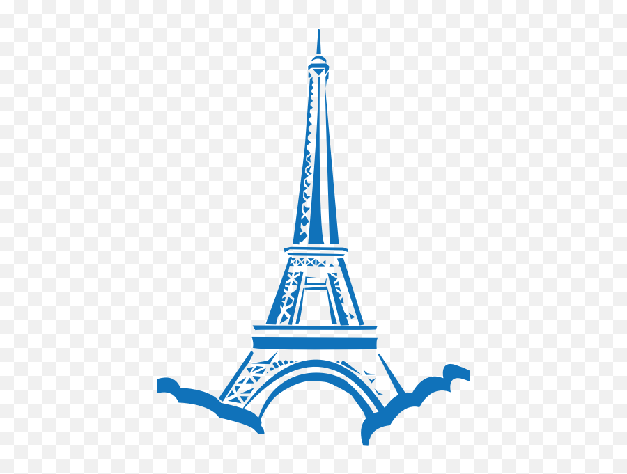 Eiffel Tower Vector Illustration - Eiffel Tower Vector Blue Emoji,Night Clock Flag Tower Emoji