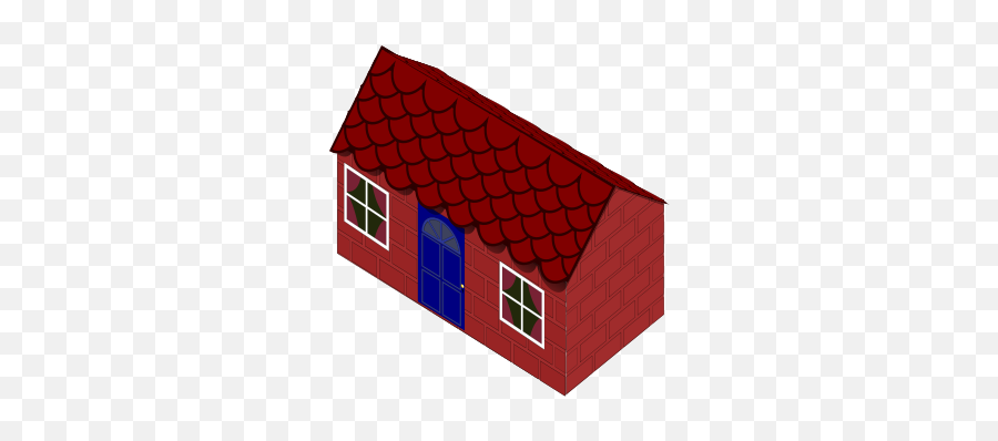Vector Image Of Red House Created With Bricks - House Emoji,House Emoji
