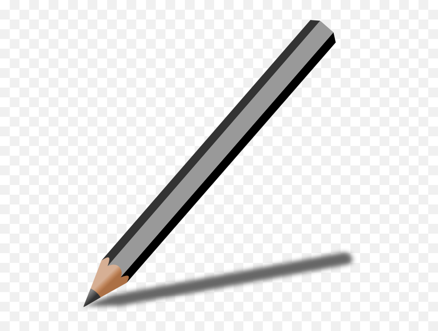 Graphite Pencil With Shadow Vector - Gambar Pensil Vektor Emoji,Ink Pen Emoji