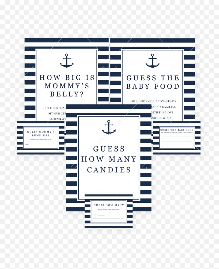 Nautical Baby Shower Printable Guessing - Ivory Emoji,Guess The Emoji Letter And Boy
