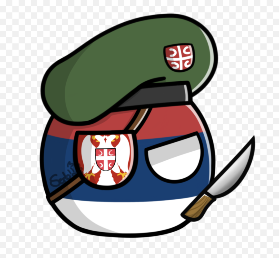 Serbiaball Countryballs Serbia Serbian - Serbia Polandball Png Emoji,Serbia Emoji
