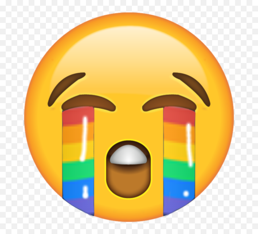 Emoji Iphone Iphoneemoji Crying Cryi - Sad And Laughing Emoji,Where Is The Rainbow Emoji On Iphone