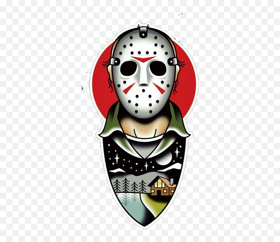 Jason Movies Movie Villans - Jason Voorhees Mask Tattoo Emoji,Jason Emoji