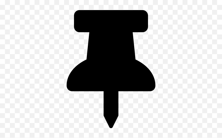 Font Awesome 5 Solid Thumbtack - Clip Art Emoji,Witch Hat Emoji