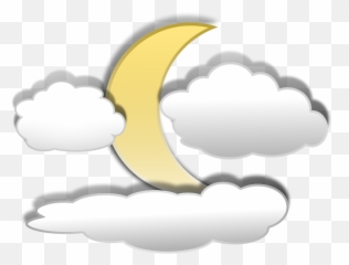 Mountains Sun And Cloud Free Png Files - Moon Clouds Clipart Emoji