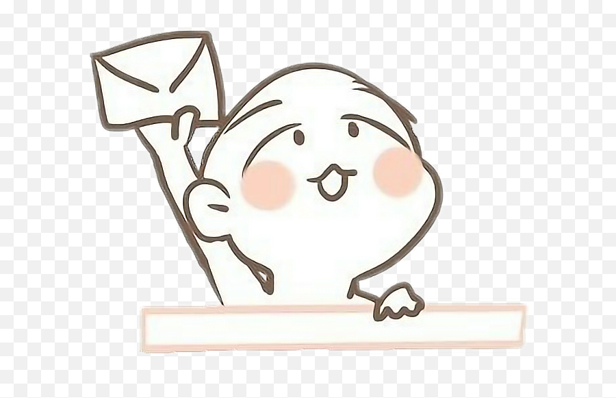 Freetoedit Cute Kawaii Emoji Chibi Message Letter Send - Cartoon,Letter Emoji