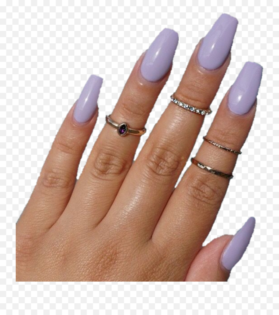 Purple Acrylic Acrylicnails Nails - Cute Aesthetic Pastel Purple Acrylic Nails Emoji,Nail Care Emoji