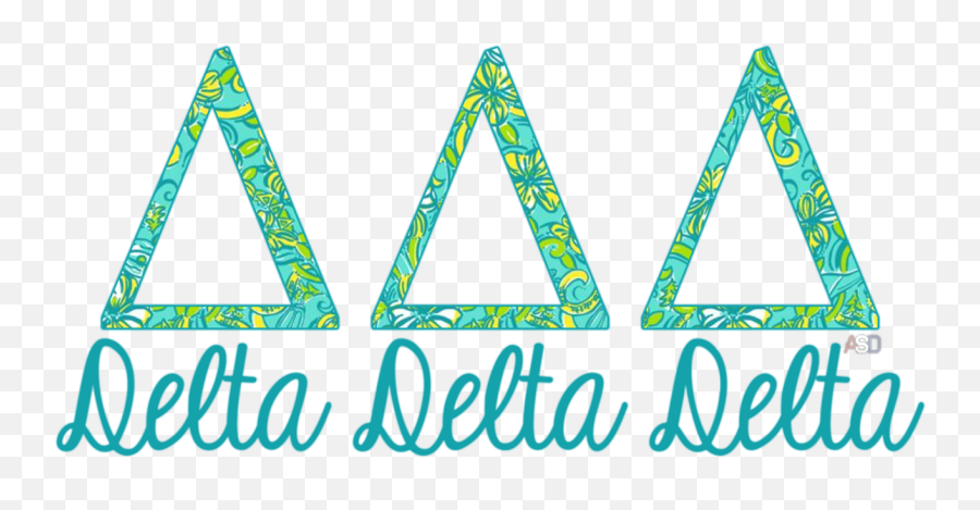 Alpha Xi Delta Letters White - Triangle Emoji,Delta Emoji