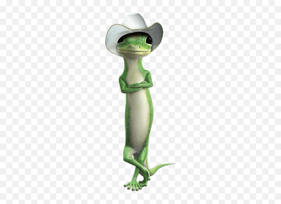 Geico Gecko With Cowboy Hat Transparent Png - Stickpng Geico Cowboy Emoji,Cowboy Hat Emoji