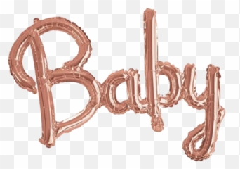 Rose Gold U0027baby Foil Balloon - Self Inflating Just Party Metallic Gold Rose Numbers Foil Balloons Emoji,Horseshoe Emoji