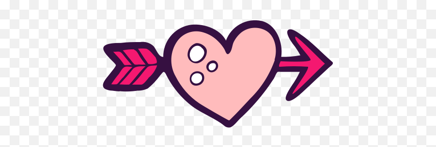 Arrow Cupid Heart Love Romance - Girly Emoji,Cupid Heart Emoji