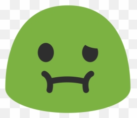 Nauseated Face Emoji - Blob Nauseated,Barfing Emoji